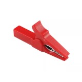 Clip crocodil izolat lungime 55mm pentru fixare mufa banana 4mm rosu GBC 18.7537.10