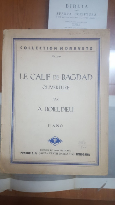 Le Calif de Bagdad, Califul din Bagdad, A. Boieldieu, Pian, Nr. 59, 1945