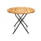 Masa rotunda BISTRO CLASIC din lemn masiv de salcam O92x73 cm pentru gradina sau terasa culoare natur