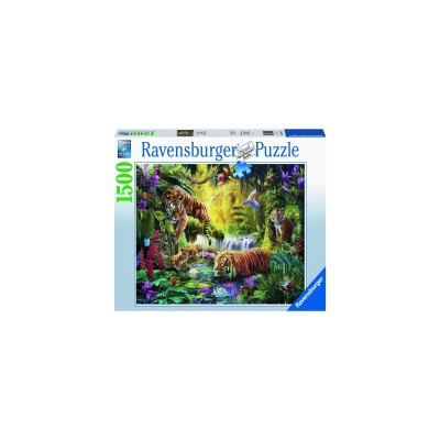 Puzzle Iaz Cu Tigri, 1500 Piese foto