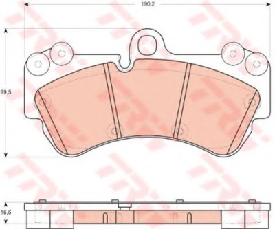 Set placute frana,frana disc VW TOUAREG (7LA, 7L6, 7L7) (2002 - 2010) TRW GDB1720 foto