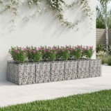 vidaXL Pat ridicat din gabion 2 pcs Argintiu 3422219