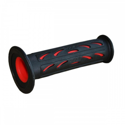 Mansoane sportbike Progrip - capat inchis; ghidon 22mm; L 125mm Culoare Negru/Ro Cod Produs: MX_NEW 06302006PE foto