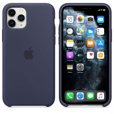 Husa Silicon Apple iPhone 11 Pro, Bleumarin MWYJ2ZM/A foto