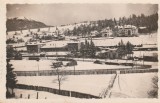 1938 CP ilustrata Predeal iarna, circulata la Oravita, Taxa de Plata, stampila T