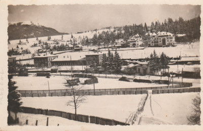 1938 CP ilustrata Predeal iarna, circulata la Oravita, Taxa de Plata, stampila T foto