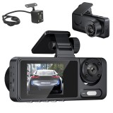 Camera Auto Tripla TSS-Y15, Ecran IPS de 2&quot;, Full HD, Unghi 170 grade, G Senzor, 32GB, Wide