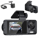 Camera Auto Tripla TSS-Y15, Ecran IPS de 2&quot;, Full HD, Unghi 170 grade, G Senzor