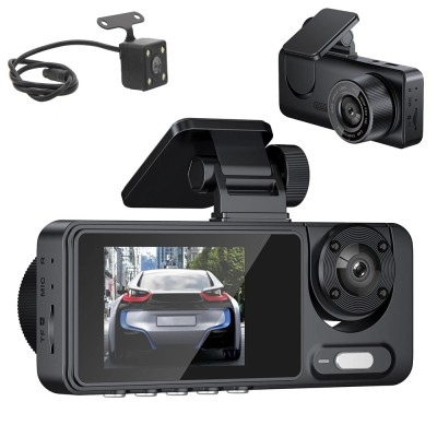 Camera Auto Tripla TSS-Y15, Ecran IPS de 2&amp;quot;, Full HD, Unghi 170 grade, G Senzor foto