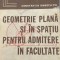 Geometrie plana si in spatiupentru admitere la facultate Constantin Ionescu Tiu