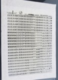 Lot de 25 de coli cu litere HELVETICA de 6 mm Tip 136 VITOLIT - IMP Oradea - anii &#039;80