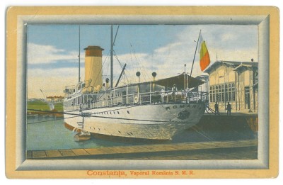 1192 - CONSTANTA, Ship, RAMA, Romania - old postcard - used - 1917 foto
