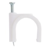 Cumpara ieftin Clema pentru cablu, alb, 13 mm, 100 buc / set