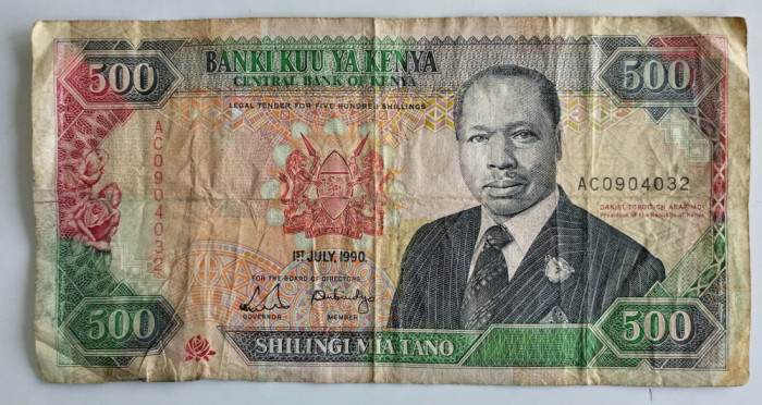 Bancnota Kenya - 500 Schillings 01-07-1990