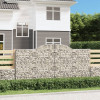 VidaXL Coșuri gabion arcuite 7 buc, 300x50x140/160cm, fier galvanizat