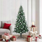 Cumpara ieftin Pom de Craciun artificial pre-iluminat cu 300 LED Verde 180 cm
