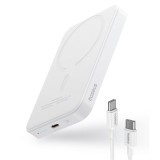 POWER BANK Baseus Magnetic Mini Wireless, 5000mAh, 20W, 2 x USB Type-C output/input, 15W wireless charging, include cablu USB Type-C la USB Type-C 30c