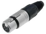 Mufă XLR Mamă PIN 7 pe Cablu Lipire 3,5-8mm, Neutrik