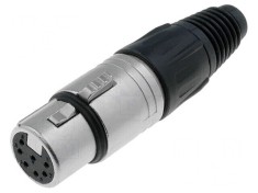 Mufă XLR Mamă PIN 7 pe Cablu Lipire 3,5-8mm