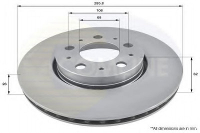 Disc frana VOLVO V70 II (SW) (2000 - 2007) COMLINE ADC1907V foto