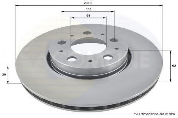 Disc frana VOLVO V70 II (SW) (2000 - 2007) COMLINE ADC1907V