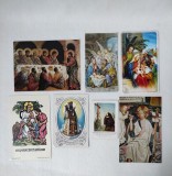 Lot de 7 mici ilustrații religioase, iconițe