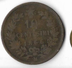 Moneda 10 centesimi 1866 - Italia foto