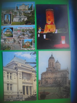 HOPCT LOT 3348 - 4 CARTI POSTALE-TARGOVISTE .-JUD-DAMBOVITA-NECIRCULATE foto