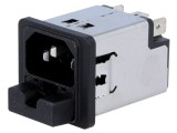 Conector Alimentare AC SCHURTER C14 10A 250VAC Cod 5220.1043.1