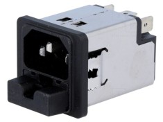 Conector Alimentare AC SCHURTER C14 10A 250VAC Cod 5220.1043.1