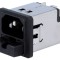 Conector Alimentare AC SCHURTER C14 10A 250VAC Cod 5220.1043.1