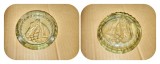H452-Scrumiera mica cu cap de Cal sticla veche stare buna, diam-10 cm.