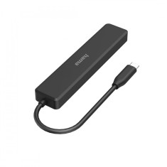 Hub cu 5 porturi, HAMA, 3 x USB-A, 1 x USB-C, 1 x HDMI, 4K, Negru