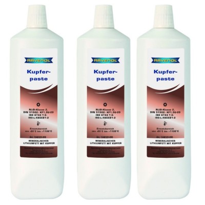Pachet 3 x pasta Ravenol Kupferpaste pe baza de litiu 90 grame foto