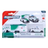MAJORETTE SET REMORCA DE POLITIE DUBAI DELUXE MERCEDES AMG G63 SI MASINUTA NISSAN GT-R R35