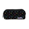 Penar ,Must, 2 compartimente, 21x6x9cm, design inimi, Negru