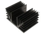 Radiator extrudat U neagră 75mm