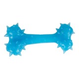 Jucarie pentru caini, forma de OS cu Tepi, 15 cm, albastru