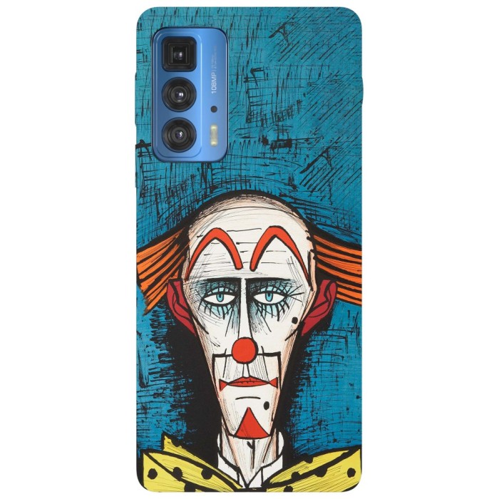Husa compatibila cu Motorola Edge 20 Lite model Bernard buffet clown, Silicon, TPU, Viceversa