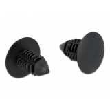 Set 10 bucati cleme pentru acoperirea gaurilor - 7mm Negre, Delock 60187
