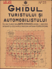 Ghidul turistului si automobilistului harta nr 23 Timisoara Arad 1936 foto