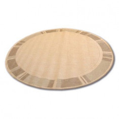 Covor sisal Floorlux rotund 20195 mais si coffee, cerc 200 cm foto