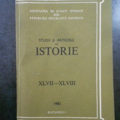 Studii si articole de istorie. Nr. XLVII-XLVIII, anul 1983