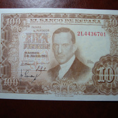 SPANIA 100 PESETAS 1953 AUNC