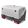 Cutie Portbagaj Carlig Remorcare Towbox V1 Gri 280L, 49kg, Antifurt, Rabatabila, Montare Usoara, Semnalizare Completa