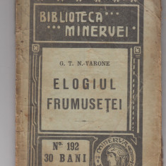 myh 621 - Biblioteca Minervei - 192 - Elogiul frumusetii - GTN Varone 1915