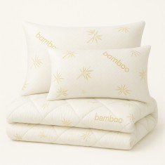 Set Complet Bamboo Memory , Pilota 200x210 cm + 2 Perne 50x70 cm