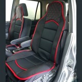 2 x Huse Scaune Auto Masini Universal Negru Rosu Piele Textil