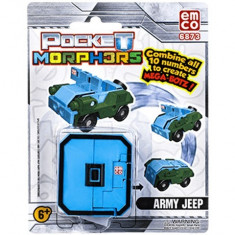 Vehicul transformabil Cifra 0 Jeep de armata Pocket Morphers foto