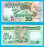 Seychelles (p#34) 50 Rupees 1989 UNC &#039;Pescari&#039; serie: B829689